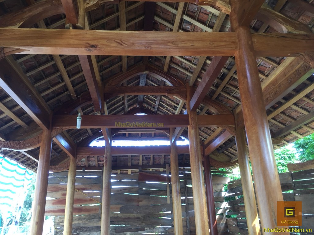 Bán Nhà Gỗ 3 Gian, gỗ Dổi tại Hà Tĩnh