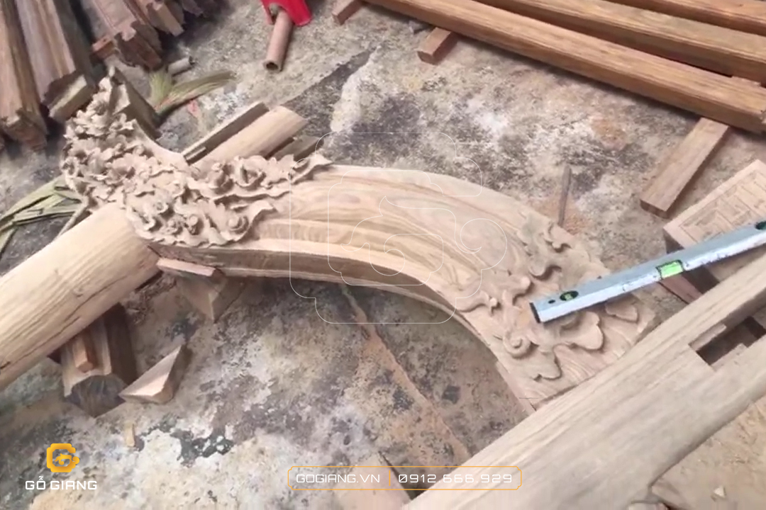 Kết cấu một bộ vì nhà gỗ kẻ truyền