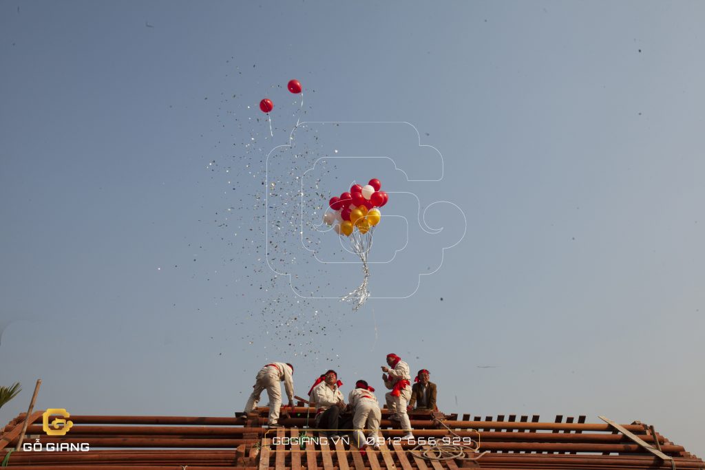 Lễ cất nóc nhà 3 gian truyền thống tại xứ Đoài