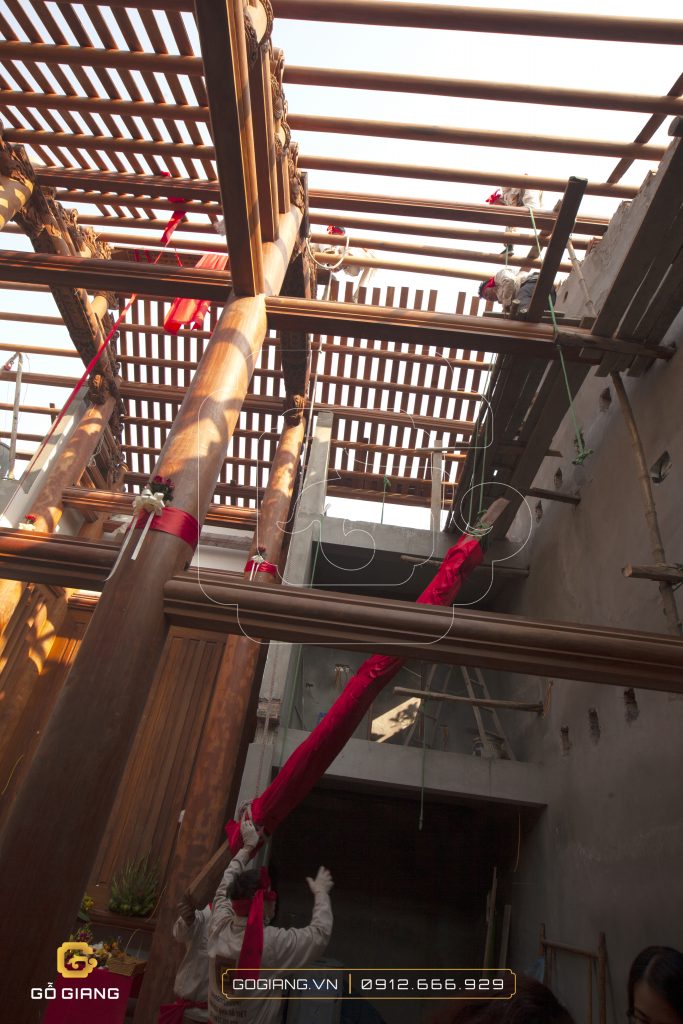 Lễ cất nóc nhà 3 gian truyền thống tại xứ Đoài