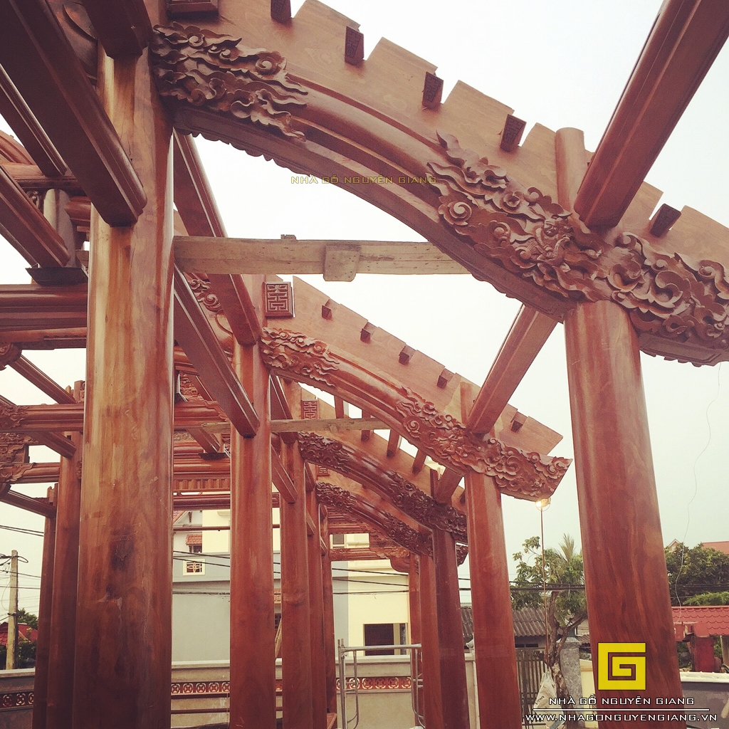 Nhà thờ họ - Đỗ gia viên - Lắp dựng tại Gia Lộc, Hải Dương (Nhà Gỗ Lim Lào)