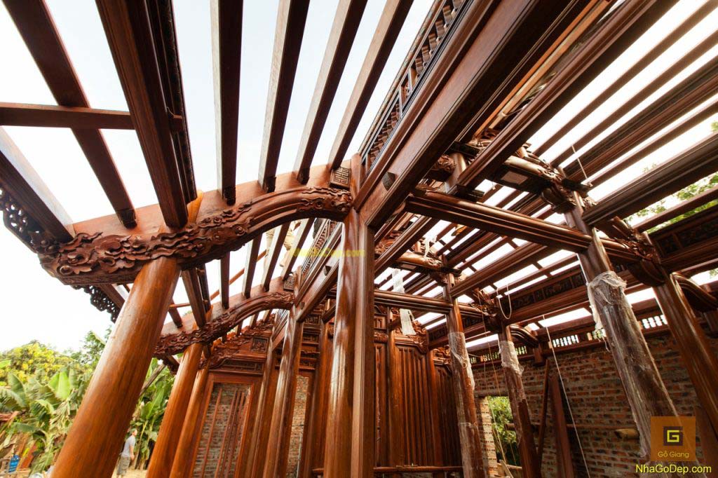 Nhà 5 Gian Kẻ Truyền  ( Gỗ Lim Lào và Sến )