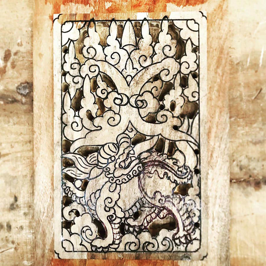 Chạm khắc hoa văn nhà gỗ - Gỗ Giang