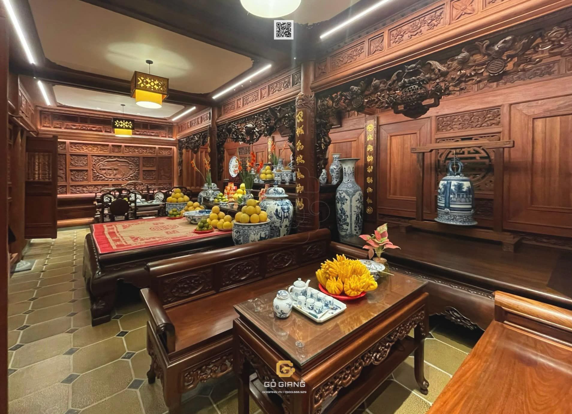 KHÔNG GIAN THỜ CÚNG GIA TIÊN TRONG MỘT CĂN BIỆT THỰ | VĨNH PHÚC | LIM LÀO.