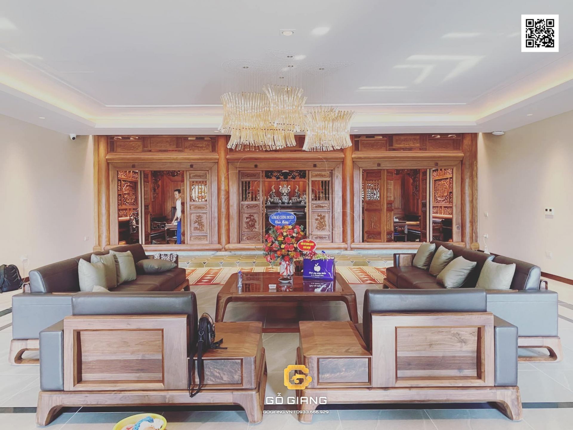 Phòng thờ trong không gian biệt thự