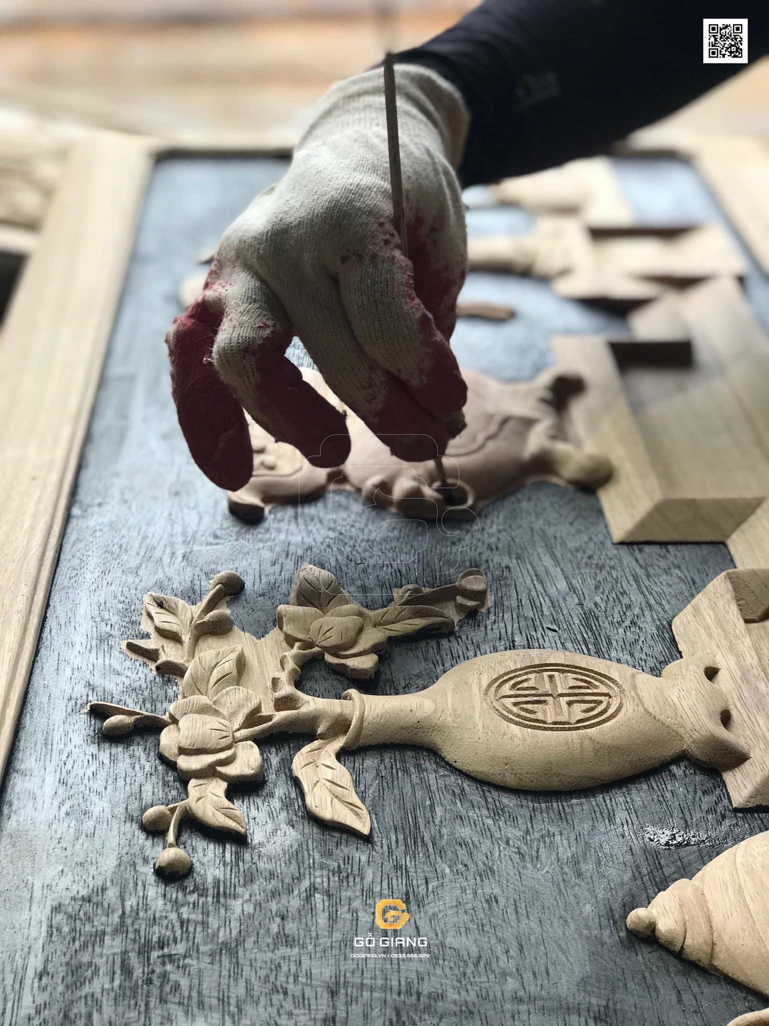 Tô mực tàu cho cấu kiện nhà gỗ cổ truyền