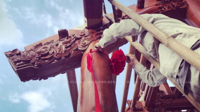 Lễ cất nóc nhà thờ 2 tầng 8 mái tại Đan Phượng và những lưu ý để tránh xui xẻo, mang lại bình an cho gia chủ