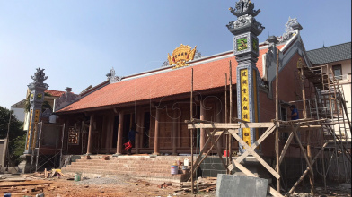 Thi công nhà gỗ 5 gian đẹp tại Hải Dương