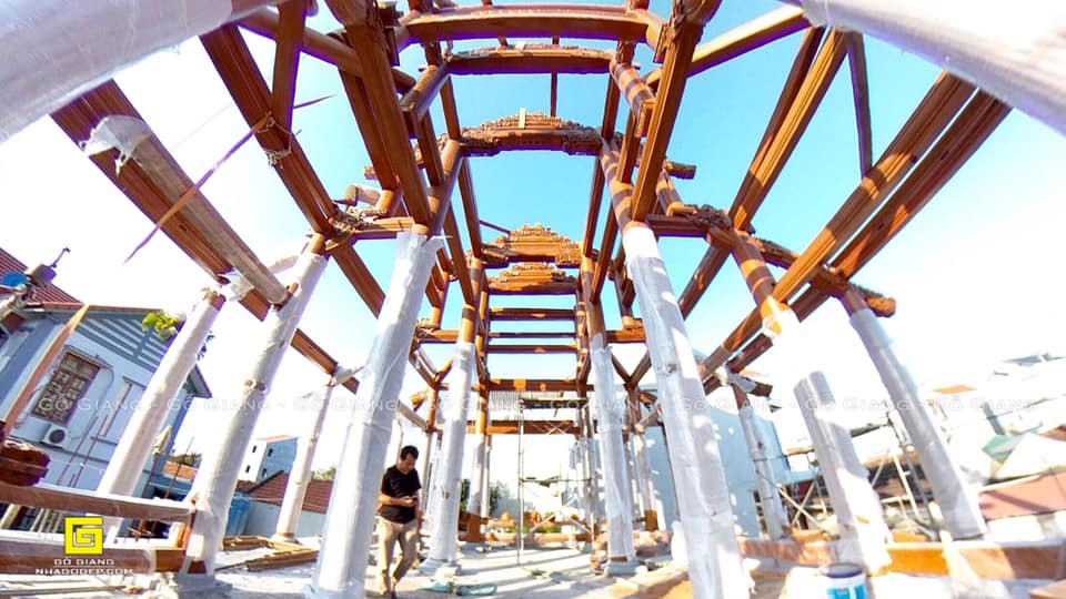 NHÀ TỪ ĐƯỜNG 2 TẤNG 8 MÁI |GỖ LIM LÀO |  ĐAN PHƯỢNG - HÀ NỘI |