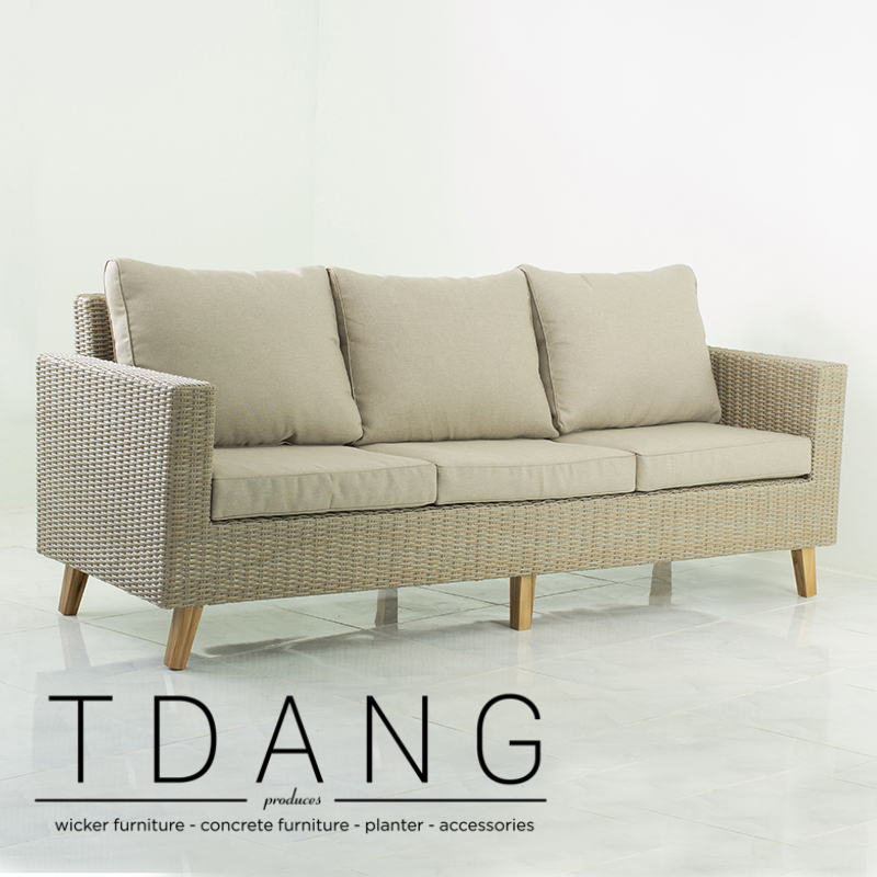 Fiji Wicker Sofa 3 Seats