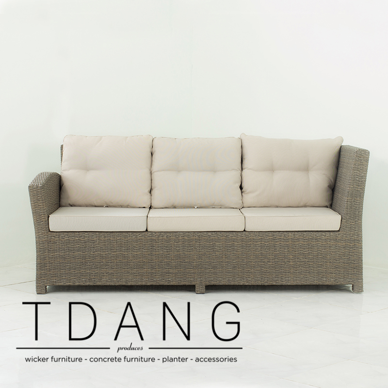 Salinas Wicker Right Hand Sofa 3 Seats