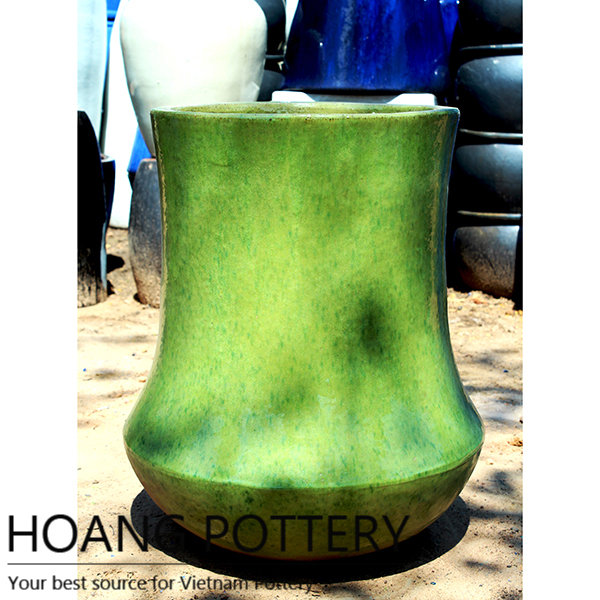Beautiful Green Ceramic Glazed Flower Planters