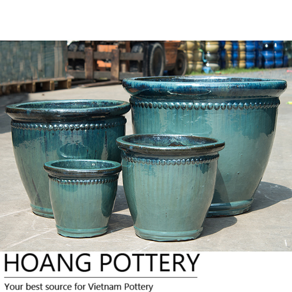 vietnam pottery, vietnamese glazed pots and planters