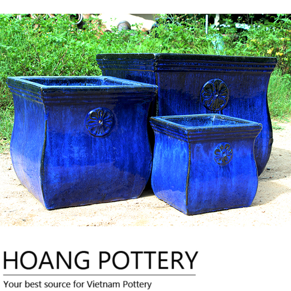 vietnam pottery, vietnamese glazed pots and planters