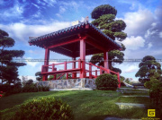 KIẾN TRÚC GỖ VƯỜN NHẬT BẢN VINPEARL LAND NHA TRANG