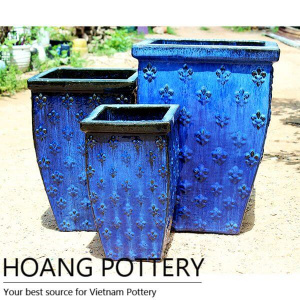 Square Ceramic Pots Garden Decor (HPAN031)