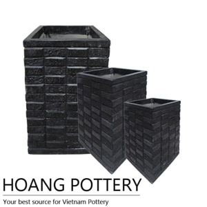 Impress Square Design Terrazzo Flower Pot (TAT062)