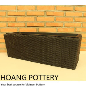 Long Wicker Flower Planter decor (HPW009)