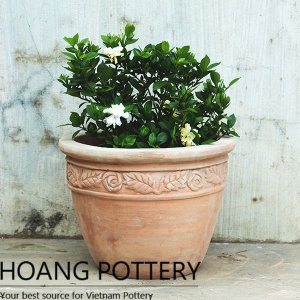 Low Red Terracotta Flower Planter (HPTC033)