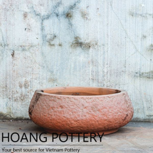 Low Round Red Terra cotta Bowl Pot (HPTC001)