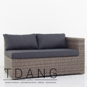 Helena Wicker Left Hand Sofa 2 Seats (TD3052)