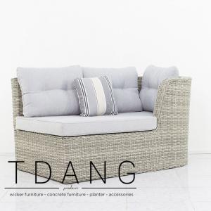 Dreux Wicker Left Hand Sofa 2 Seats (TD3055)