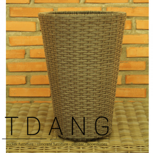 Handmade Low Square Wicker Trough (TDW033)