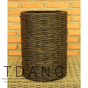 Round Twisted Resin Rattan Wicker Pot (TDW036)