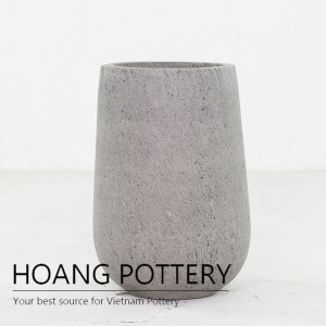 Raw cement palm planters