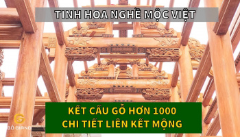 CHIÊM NGƯỠNG BỘ KHUNG NGÔI NHÀ TRIỆU ĐÔ | GỖ GÕ ĐỎ PACHY |