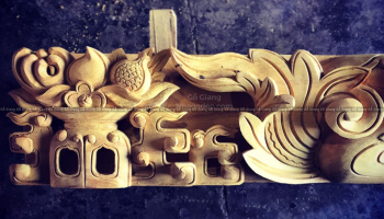 Chạm khắc hoa văn nhà 3 gian gỗ mít - Vĩnh Phúc