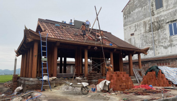 [Video] Quá trình thi công ngôi nhà thờ họ Dư, Quế Võ, Bắc Ninh