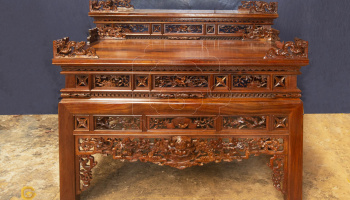 Án gian thờ đẹp cho công trình nhà gỗ tại Bắc Ninh