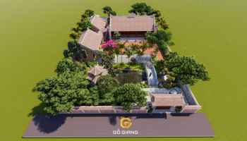 FULL MẪU THIẾT KẾ KHUÔN VIÊN NHÀ GÔ 5 GIAN | NGA SƠN , THANH HÓA.