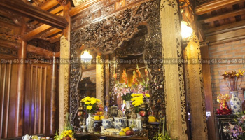 NỘI THẤT PHÒNG THỜ | NHÀ 3 GIAN TRONG PHỐ | GỖ LIM LÀO | BẠCH MAI, HN.