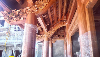 NHÀ GỖ 3 GIAN ( CỠ NHỎ ) | GỖ LIM CHÂU PHI | Ý YÊN, NAM ĐỊNH.