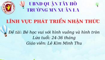 Lĩnh vực: PTNT :Nhận biết hình vuông hình tròn - GV: Lê Kim Minh Thu