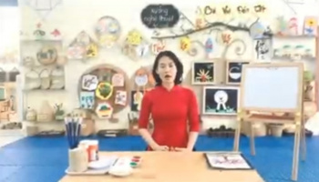 Tạo hình : Vẽ tranh bằng tăm bông - GV: Trần Thu Hương