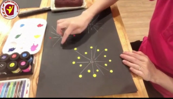 Tạo hình: In ngón tay tạo hình pháo hoa - GV: Hồng Thương - Bích Liên