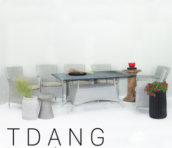 Vietnam outdoor wicker dining set