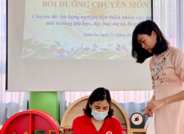 BDCM: Chuyên đề sử dụng nguyên vật liệu thiên nhiên, xây dựng lớp học theo dự án Gieggio