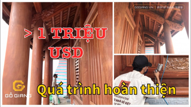 QUÁ TRÌNH HOÀN THIỆN NGÔI NHÀ GỖ LIM LÀO LỚN NHẤT ĐAN PHƯỢNG