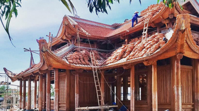 Thi công nhà từ đường gia tộc họ Dương tại Đồng Nai