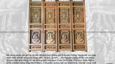 Hoa Văn Gỗ Theo Phong Cách Tranh Đông Hồ : Vừa Truyền Thống Vừa Độc Đáo