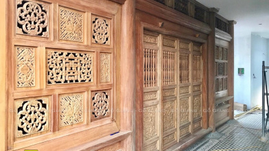 Phòng Thờ Đẹp Mộc Cổ Truyền Trong Nhà Phố Giảng Võ