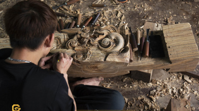 Hình ảnh một ngày làm việc tại xưởng Gỗ Giang