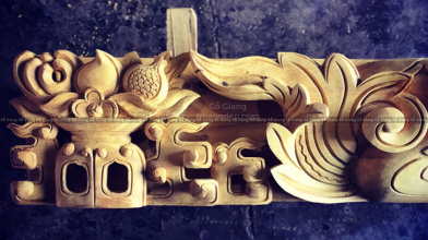 Chạm khắc hoa văn nhà 3 gian gỗ mít - Vĩnh Phúc