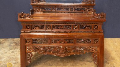 Án gian thờ đẹp cho công trình nhà gỗ tại Bắc Ninh