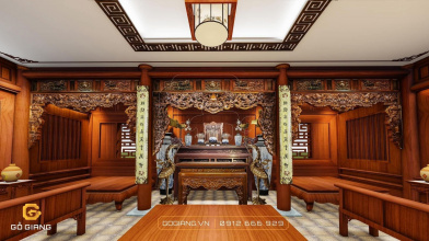 Phòng thờ ba gian truyền thống | Biệt thự