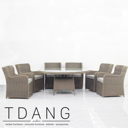 Key West 6 Pieces Dining Set with Cushions (Code TD1016)